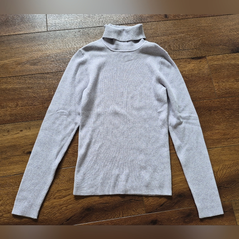 NEW Old Navy Ribbed Turtleneck Lavender Top Sz S Perfect Fit Stretch